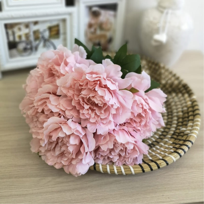 Искусственные цветы во Владимире | Цветы искусственные «Пионы», розовые, букет