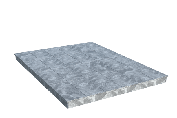 Площадки на могилу во&nbsp;Владимире | Площадка с вертикальной (10 см) мраморной облицовкой