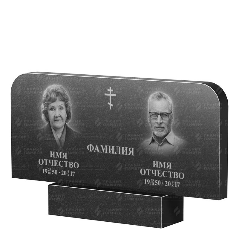 Памятники из гранита двойные во&nbsp;Владимире | Двойной гранитный памятник ФГ-254