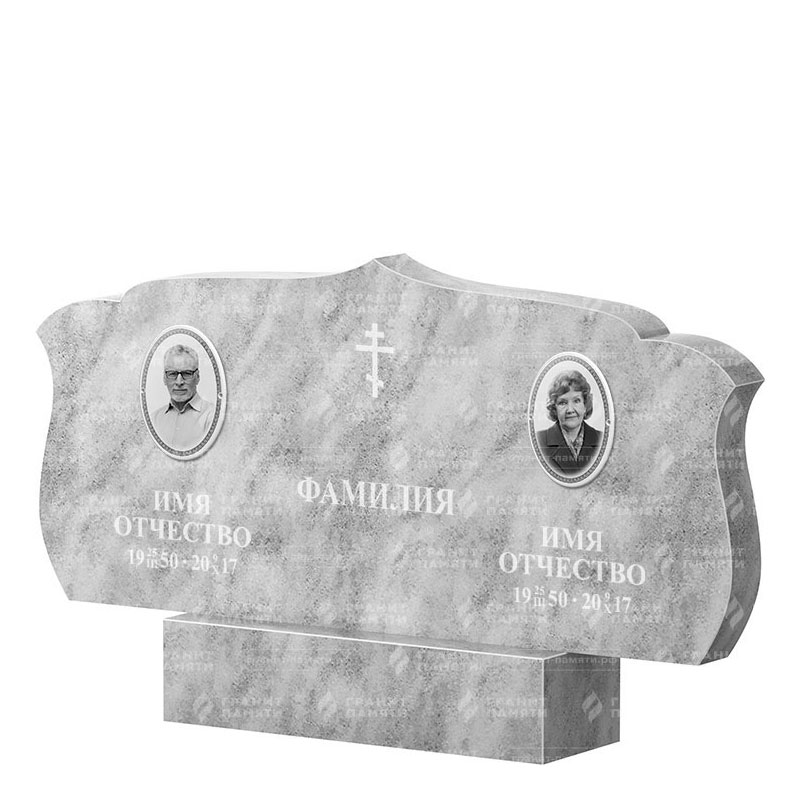 Памятники из мрамора во&nbsp;Владимире | Двойной мраморный памятник ФМ-130