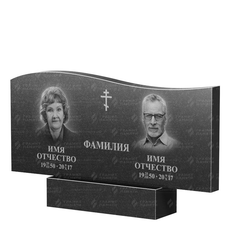 Памятники из гранита двойные во&nbsp;Владимире | Двойной гранитный памятник ФГ-255