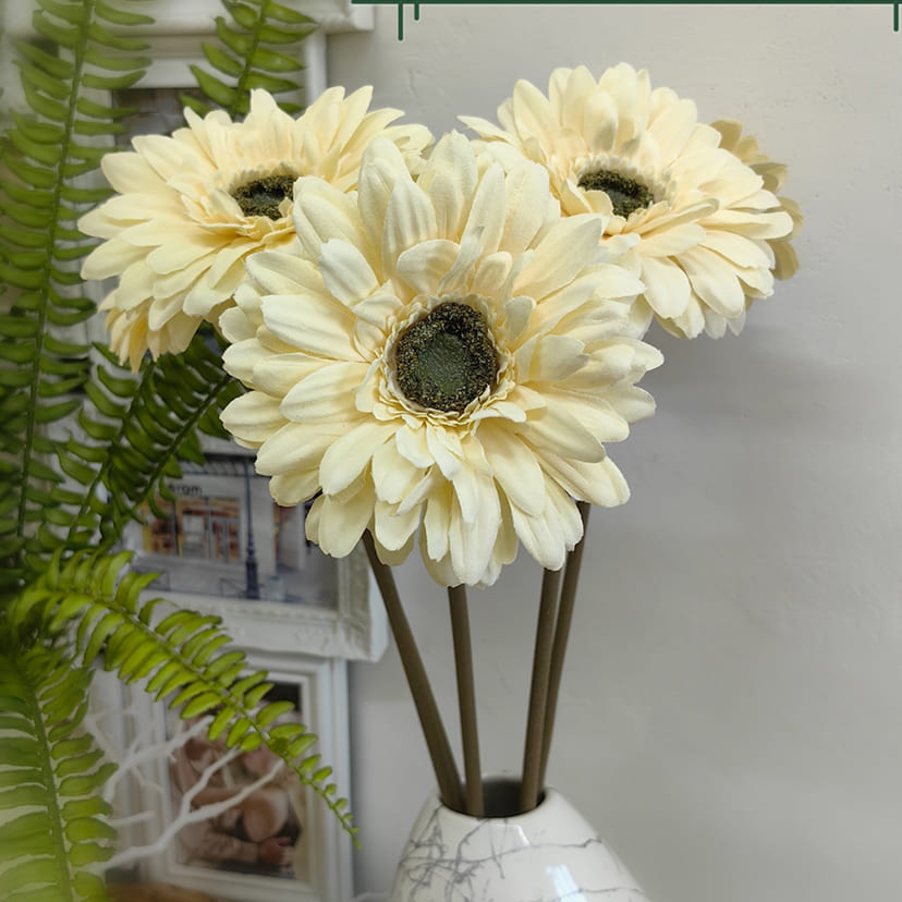 Искусственные цветы во Владимире | Цветок искусственный «Гербера», молочно-персиковая, одиночный