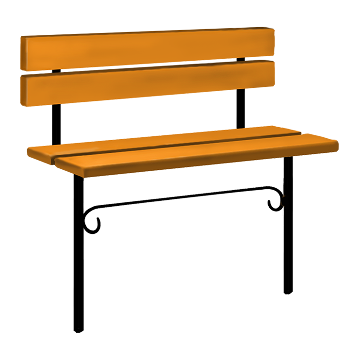 Металлические оградки, столы, скамейки во&nbsp;Владимире | Скамейка №4 со спинкой