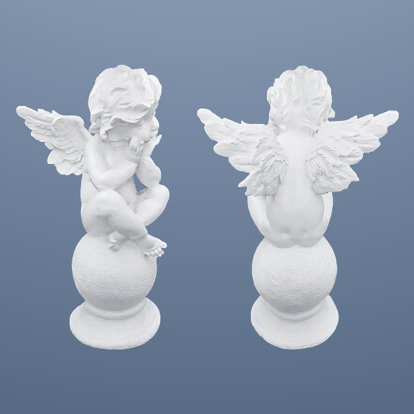 Скульптуры из искусственного мрамора во Владимире | Скульптура ангел на шаре №1