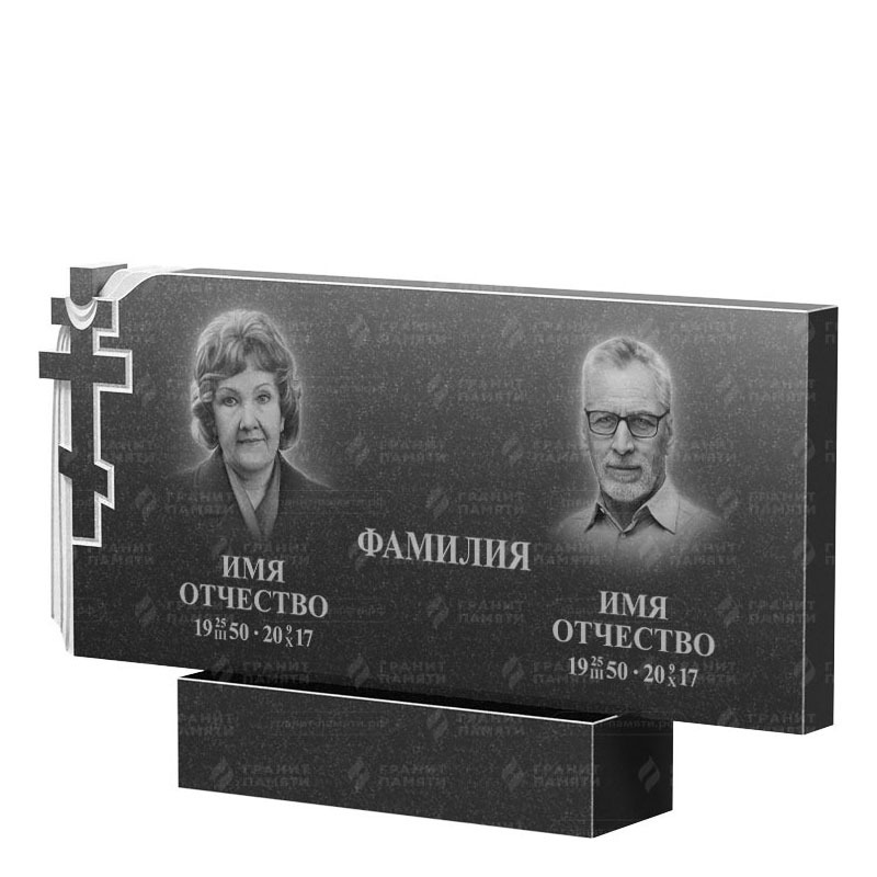 Памятники из гранита двойные во&nbsp;Владимире | Двойной гранитный памятник ФГ-139