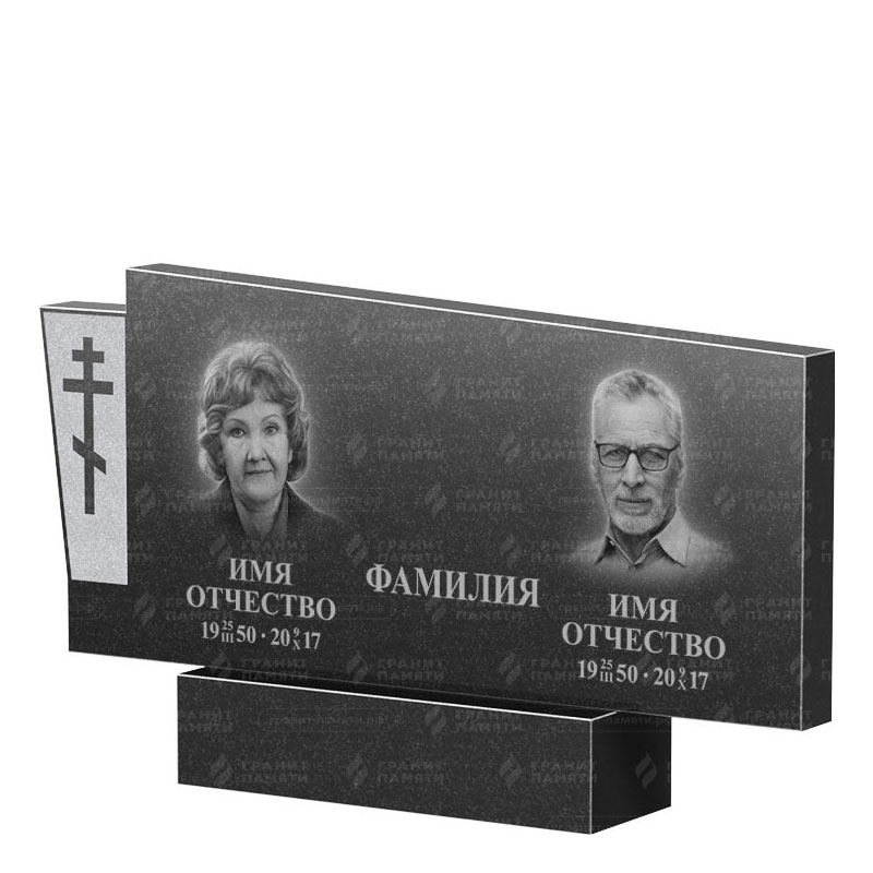Памятники из гранита двойные во&nbsp;Владимире | Двойной гранитный памятник ФГ-137