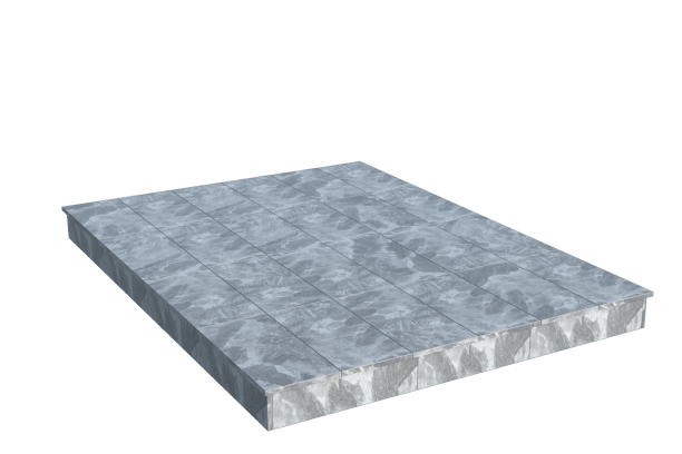 Площадки на могилу во&nbsp;Владимире | Площадка с вертикальной (15 см) мраморной облицовкой