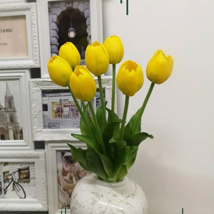 Искусственные цветы во Владимире | Цветы искусственные «Тюльпаны», желтые, букет