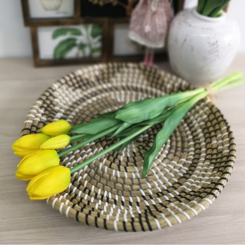 Искусственные цветы во Владимире | Цветы искусственные «Тюльпаны, бутоны», желтые, букет