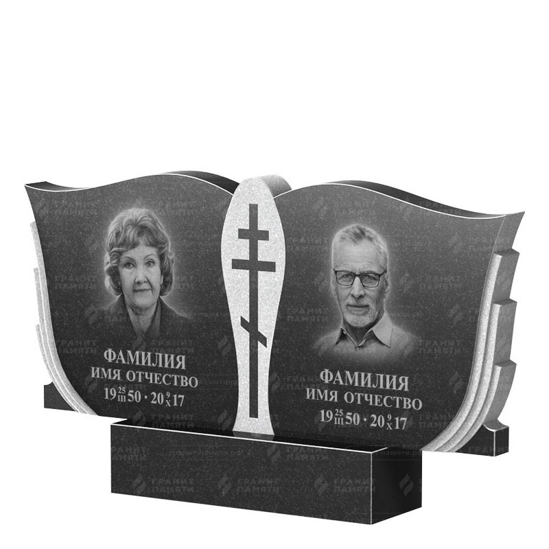 Памятники из гранита двойные во&nbsp;Владимире | Двойной гранитный памятник ФГ-136