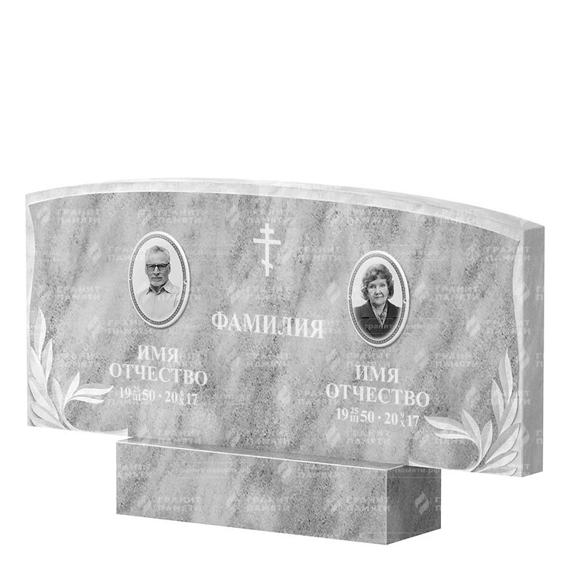 Памятники из мрамора во&nbsp;Владимире | Двойной мраморный памятник ФМ-135