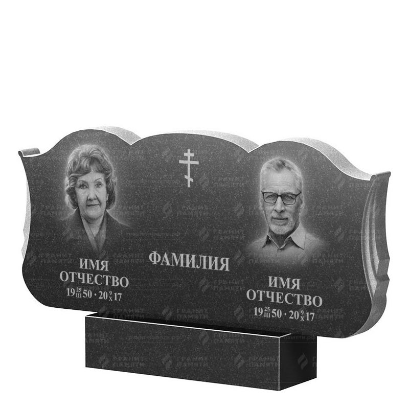 Гранитные памятники во&nbsp;Владимире | Двойной гранитный памятник ФГ-261