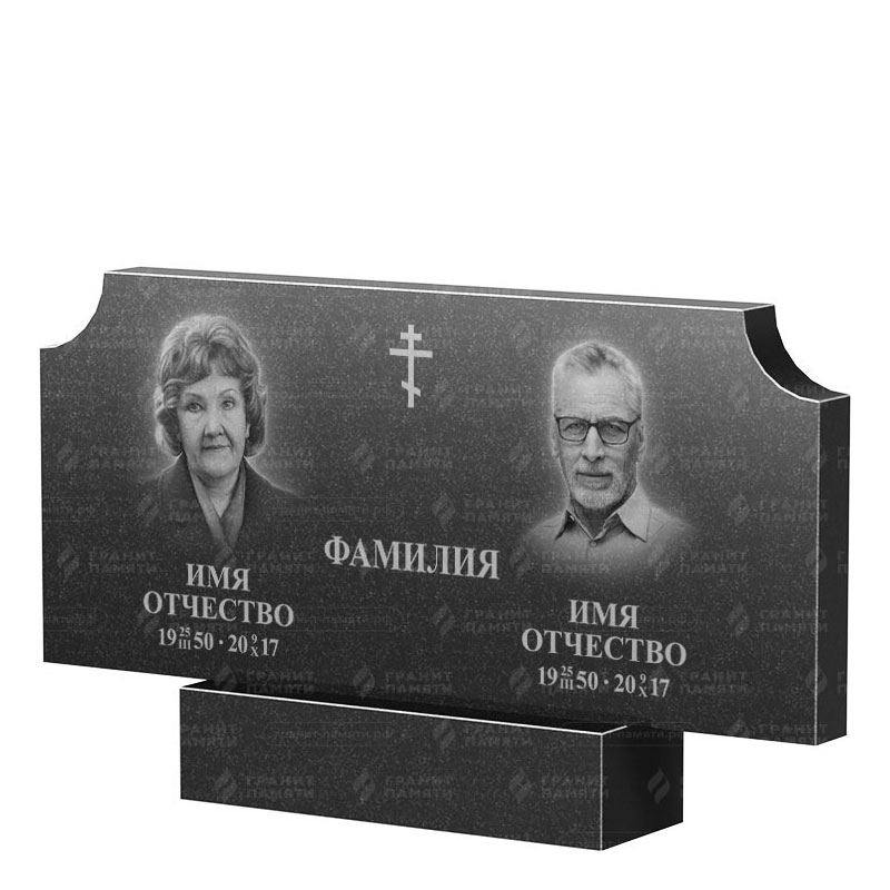Памятники из гранита двойные во&nbsp;Владимире | Двойной гранитный памятник ФГ-253