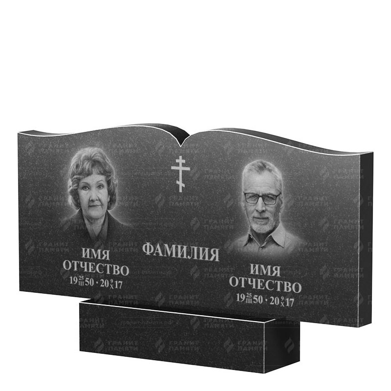 Гранитные памятники во&nbsp;Владимире | Двойной гранитный памятник ФГ-259