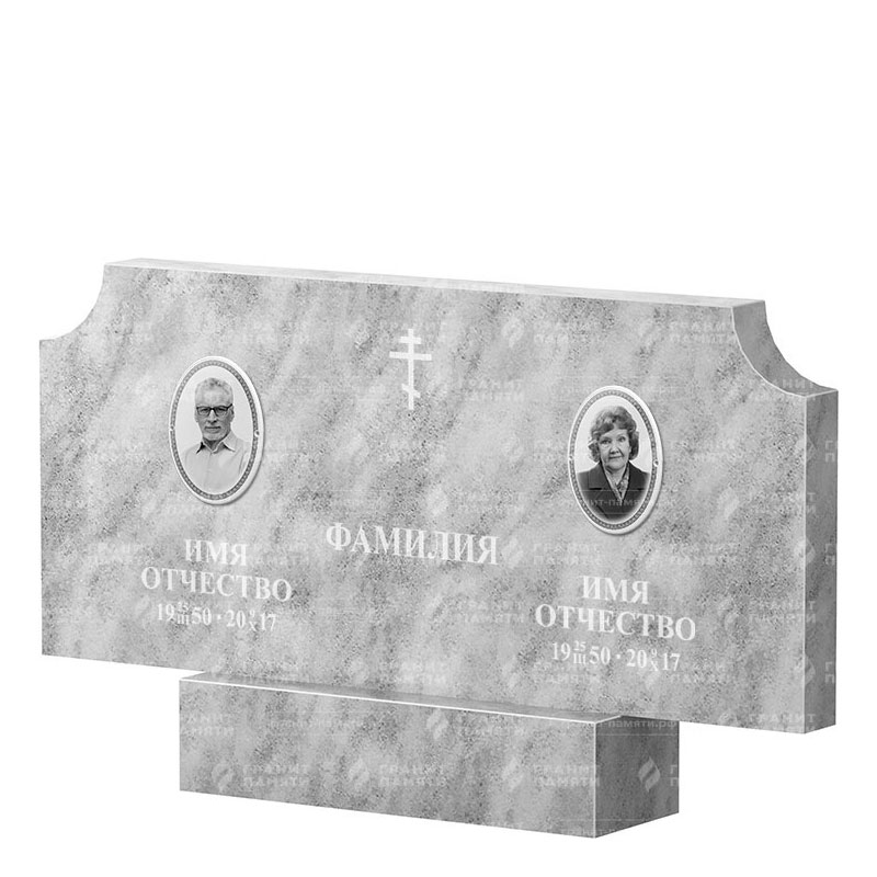 Памятники из мрамора во&nbsp;Владимире | Двойной мраморный памятник ФМ-253