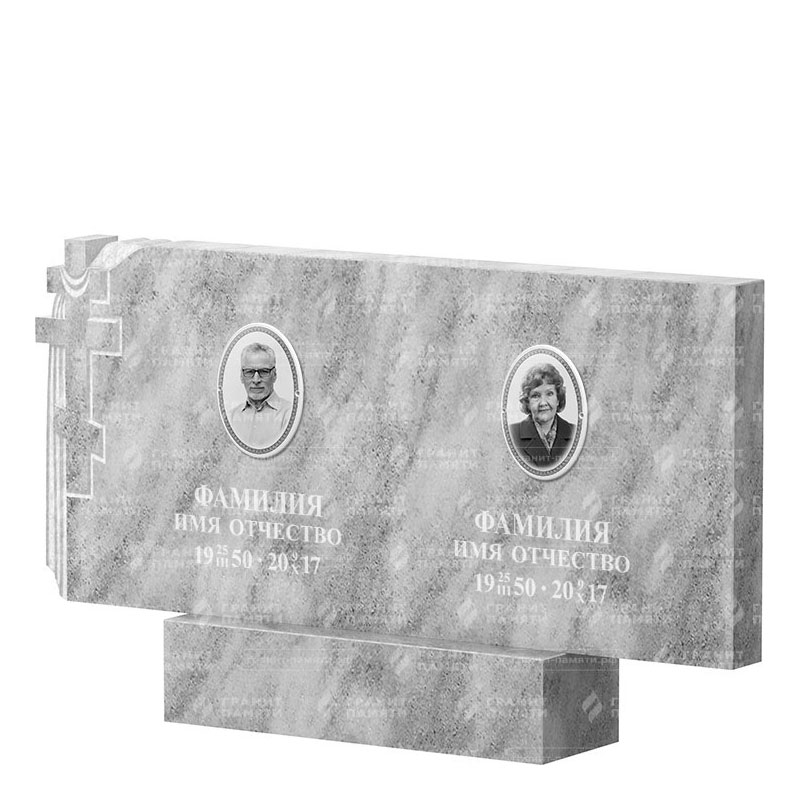 Памятники из мрамора во&nbsp;Владимире | Двойной мраморный памятник ФМ-139
