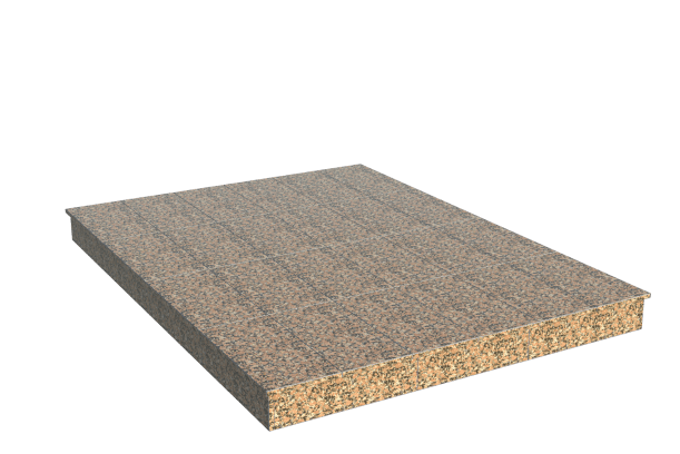 Площадки на могилу во&nbsp;Владимире | Площадка с вертикальной (15 см) облицовкой Южно-султаевским гранитом