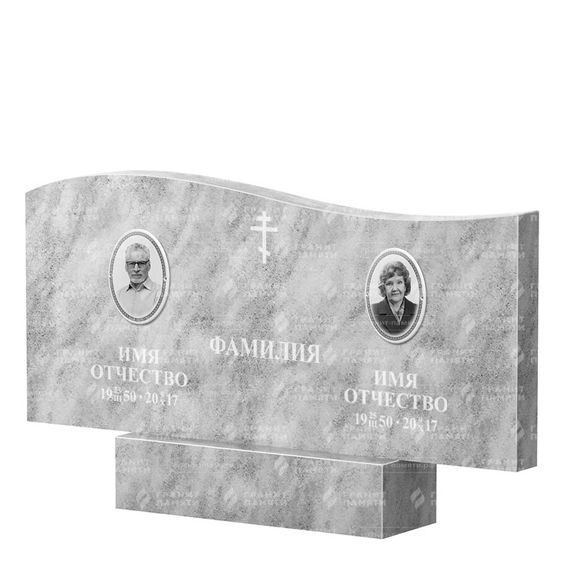 Памятники из мрамора во&nbsp;Владимире | Двойной мраморный памятник ФМ-255