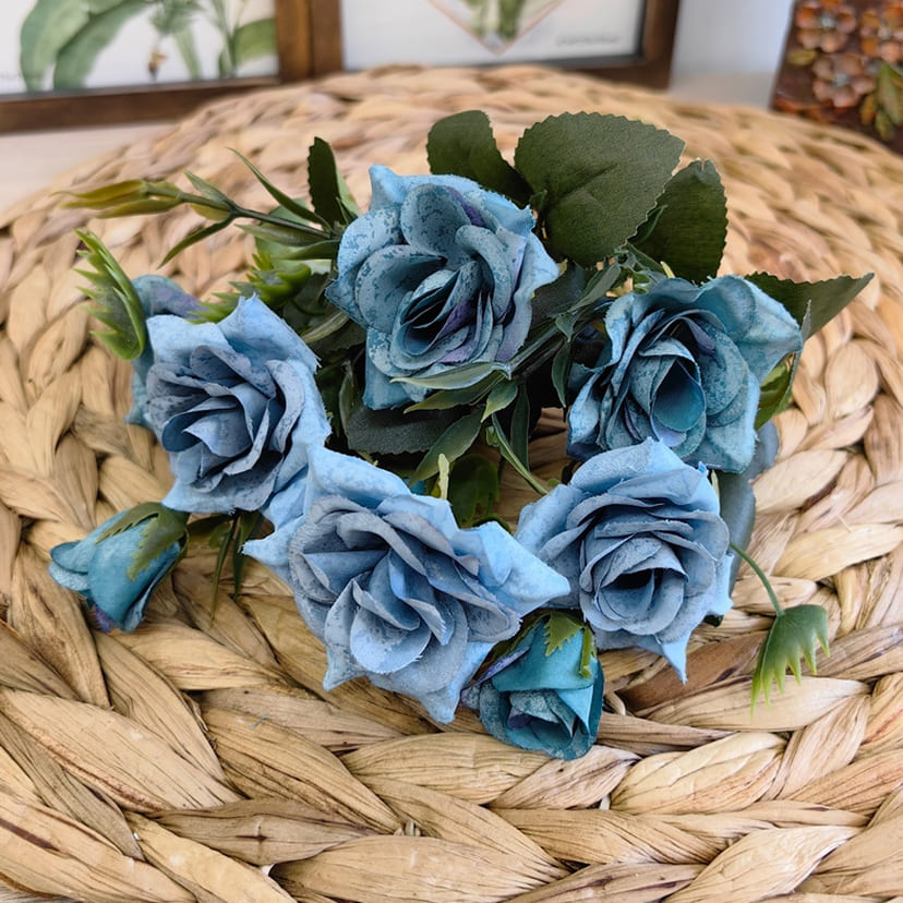Искусственные цветы во Владимире | Цветы искусственные «Розы», синие, букет
