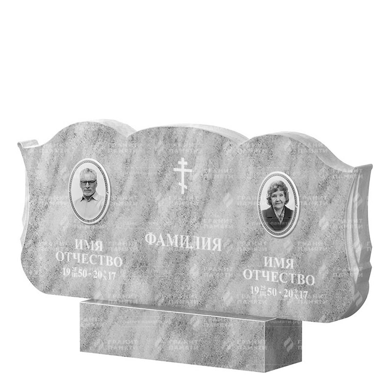 Памятники из мрамора во&nbsp;Владимире | Двойной мраморный памятник ФМ-261