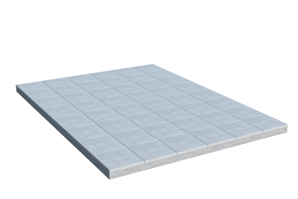 Площадки на могилу во&nbsp;Владимире | Площадка с тротуарной плиткой