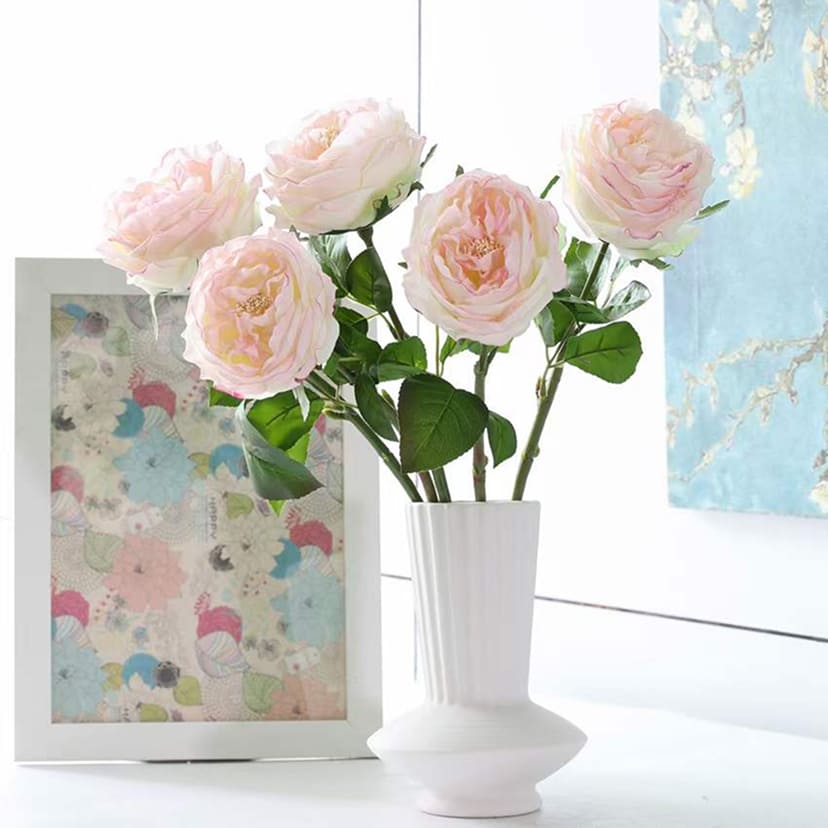 Искусственные цветы во Владимире | Цветок искусственный «Роза пионовидная», молочно-розовая, одиночный