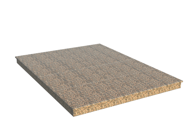 Площадки на могилу во&nbsp;Владимире | Площадка с вертикальной (10 см) облицовкой Южно-султаевским гранитом