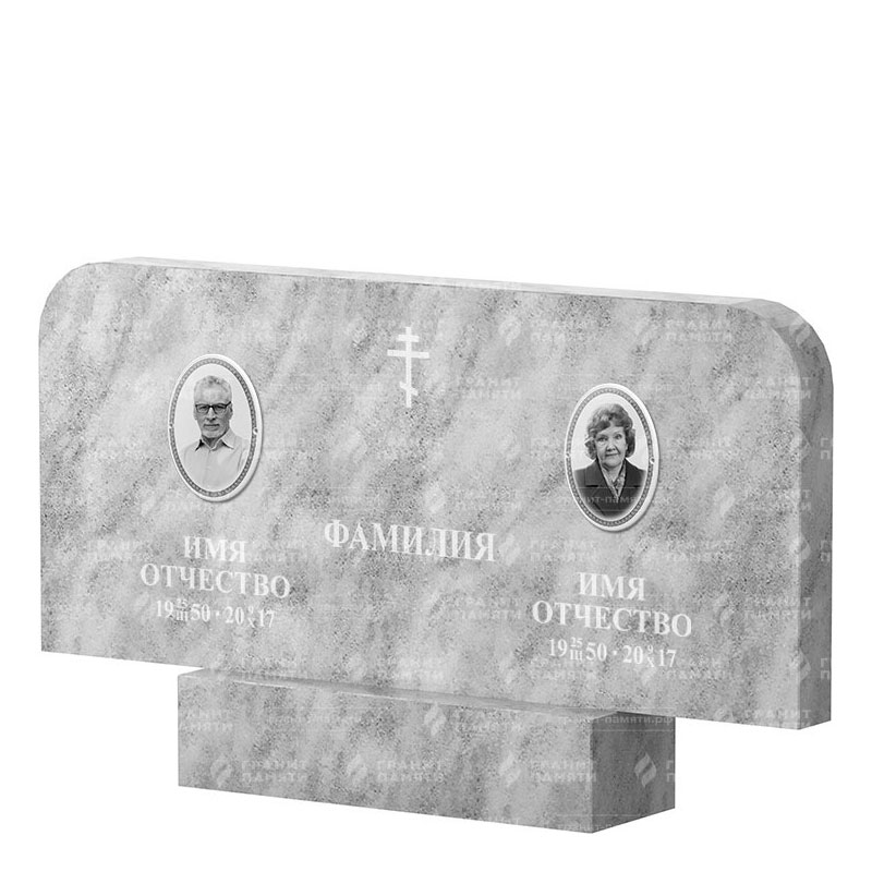 Памятники из мрамора во&nbsp;Владимире | Двойной мраморный памятник ФМ-254