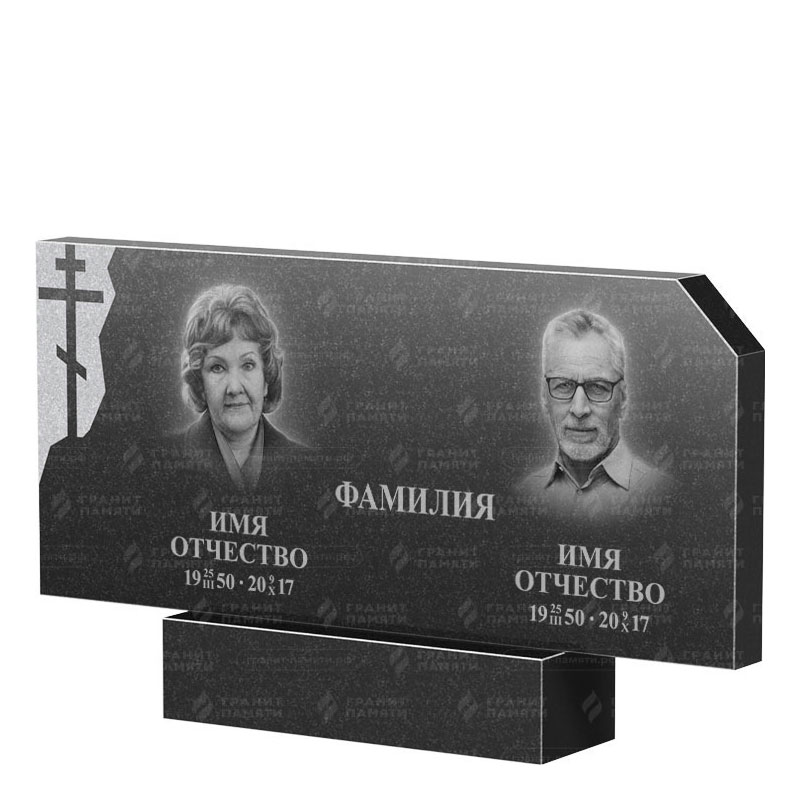 Памятники из гранита двойные во&nbsp;Владимире | Двойной гранитный памятник ФГ-134