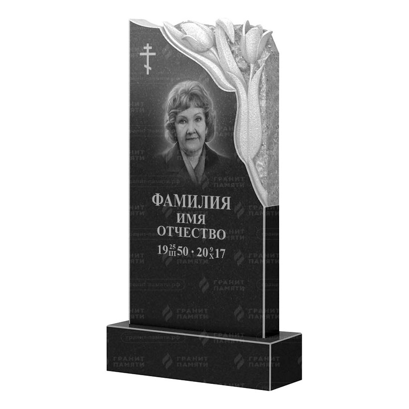 Памятники из гранита с цветами во&nbsp;Владимире | Гранитный памятник ФГ-113